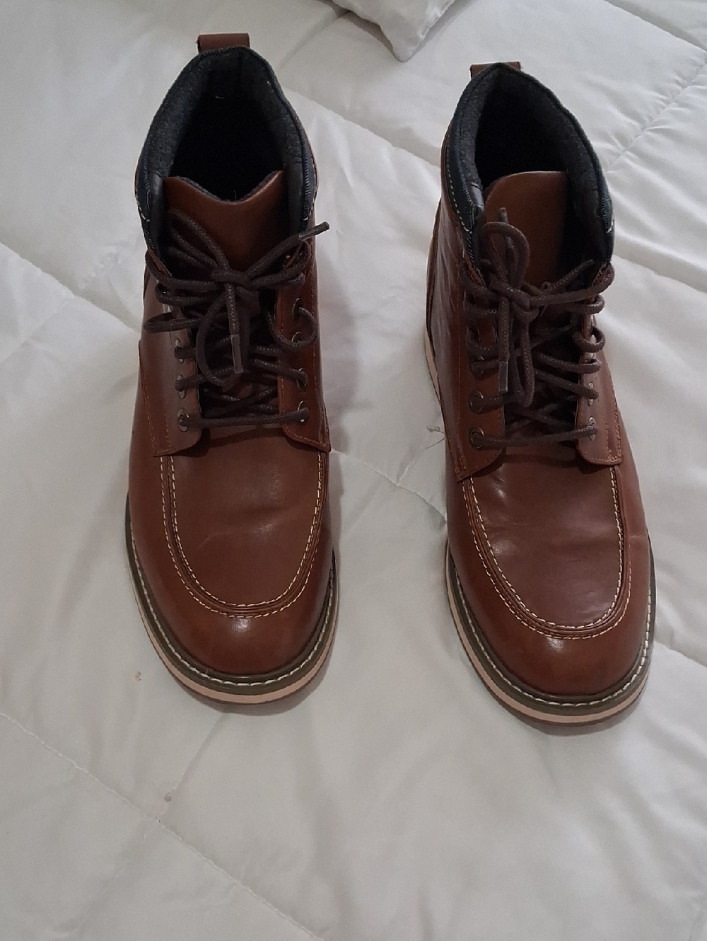 Calto Men's Brown Leather Lace-Up Casual Boots Sz 9